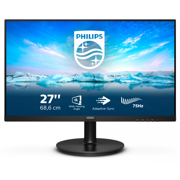 Philips V Line 272V8LA/00 PC Monitor 68.6 cm (27") 1920 x 1080 pixels Full HD LED Black [272V8LA/00]