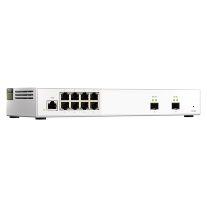 -QNAP SWITCH QSW-M2108-2S, managed, 8 port 2.5Gbps, 2 port 10Gbps SFP+ PROMO FINO AD ESAURIMENTO SCORTE QSW-M2108-2S [QSW-M2108-2S]