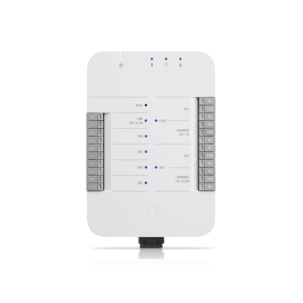 Ubiquiti - UA-Hub-EU - UniFi single-door mechanism with entry and exit control, (2) Lock terminals (12V and Dry, (2) AUX terminals for an external siren and automatic door opener, (4) Additi [UA-Hub]