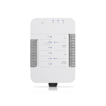 Ubiquiti - UA-Hub-EU - UniFi single-door mechanism with entry and exit control, (2) Lock terminals (12V and Dry, (2) AUX terminals for an external siren and automatic door opener, (4) Additi [UA-Hub]