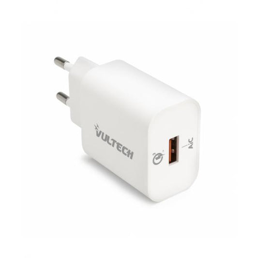 Vultech Caricatore Da Rete USB Quick Charge 3.0 3A 18W [CC-118QCLWH]