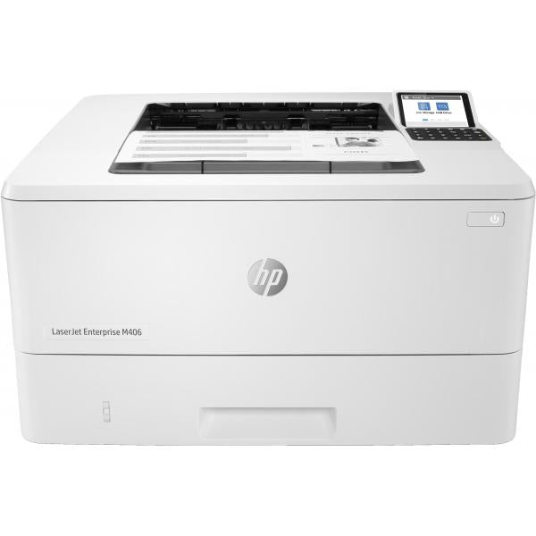 HP LaserJet Enterprise Stampante Enterprise LaserJet M406dn, Bianco e nero, Stampante per Aziendale, Stampa, Compatta; Avanzate funzionalità di sicurezza; Stampa fronte/retro; Efficienza energetica; Stampa da porta USB frontale [3PZ15A#B19]