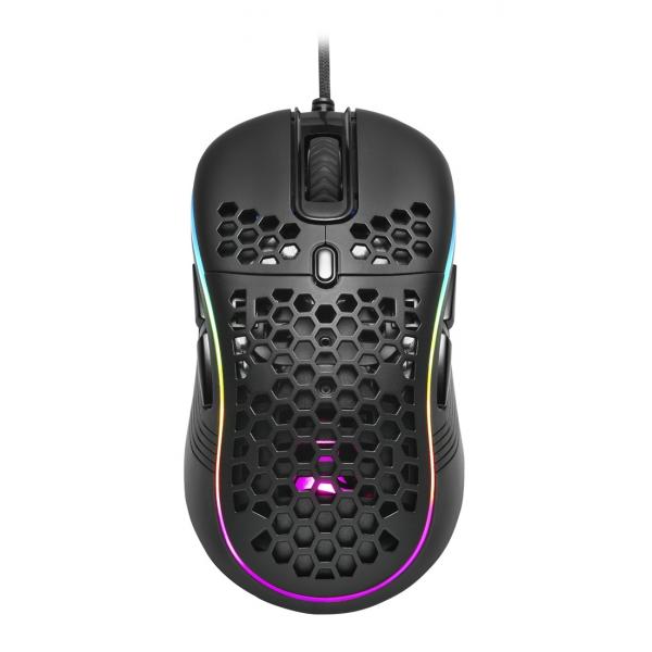 SHARKOON MOUSE GAMING LIGHT2-S, 6200 DPI, RGB, 6 TASTI CONFIGURABILI, USB, 1.8MT [LIGHT2-S]