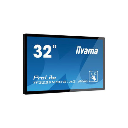 iiyama ProLite TF3239MSC-B1AG PC Monitor 80 cm (31.5") 1920 x 1080 pixels Full HD LED Touch screen Multi user Black [TF3239MSC-B1AG] 