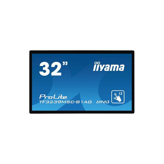 iiyama ProLite TF3239MSC-B1AG PC Monitor 80 cm (31.5") 1920 x 1080 pixels Full HD LED Touch screen Multi user Black [TF3239MSC-B1AG] 