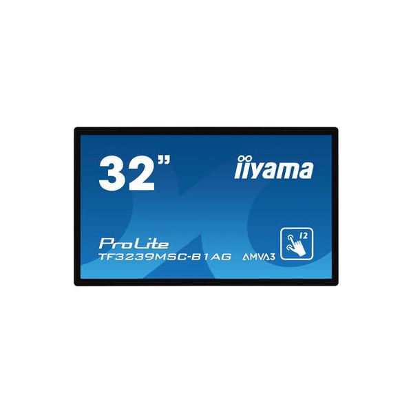 iiyama ProLite TF3239MSC-B1AG PC Monitor 80 cm (31.5") 1920 x 1080 pixels Full HD LED Touch screen Multi user Black [TF3239MSC-B1AG] 