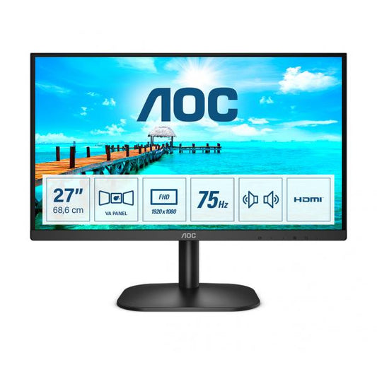 AOC MONITOR 27 LED VA 16:9 FHD 4MS 250 CDM, VGA/DVI, MULTIMEDIALE [27B2AM]