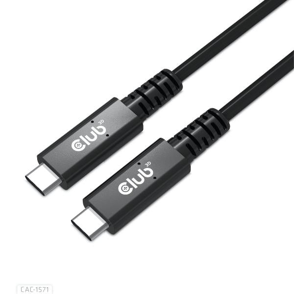 CLUB3D USB4 TYPE C GEN 3X2 BI DIRECTIONAL CABLE 40GBPS 8K60HZ 100W POWERDELIVERY M/M [CAC-1571]