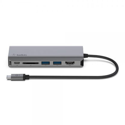 Concentrador multimedia USB-C 6 en 1 de Belkin [AVC008BTSGY]