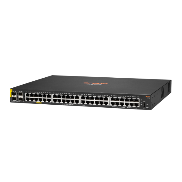 Aruba, a Hewlett Packard Enterprise company Aruba 6100 48G Class4 PoE 4SFP+ 370W Gestito L3 Gigabit Ethernet (10/100/1000) Supporto Power over Ethernet (PoE) 1U Nero [JL675A#ABB]