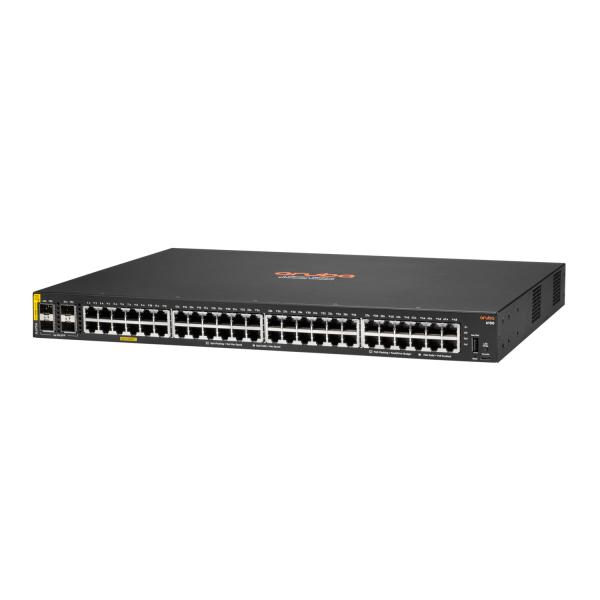 Aruba, una empresa de Hewlett Packard Enterprise Aruba 6100 48G Class4 PoE 4SFP+ 370W Gestionado L3 Gigabit Ethernet (10/100/1000) Compatible con alimentación a través de Ethernet (PoE) 1U Negro [JL675A#ABB] 