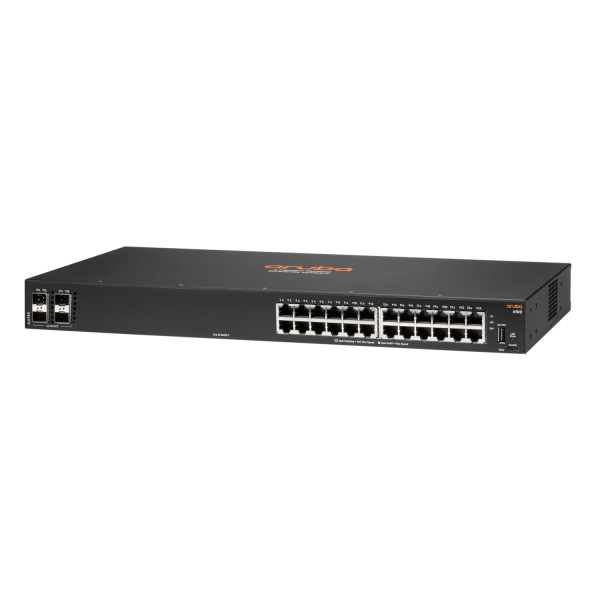 Aruba, a Hewlett Packard Enterprise company Aruba 6100 24G 4SFP+ Gestito L3 Gigabit Ethernet (10/100/1000) 1U Nero [JL678A#ABB]