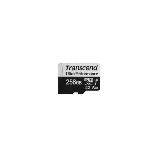 TRANSCEND MEMORY CARD 256GB microSD w/ adapter UHS-I U3 A2 Ultra Performance [TS256GUSD340S]