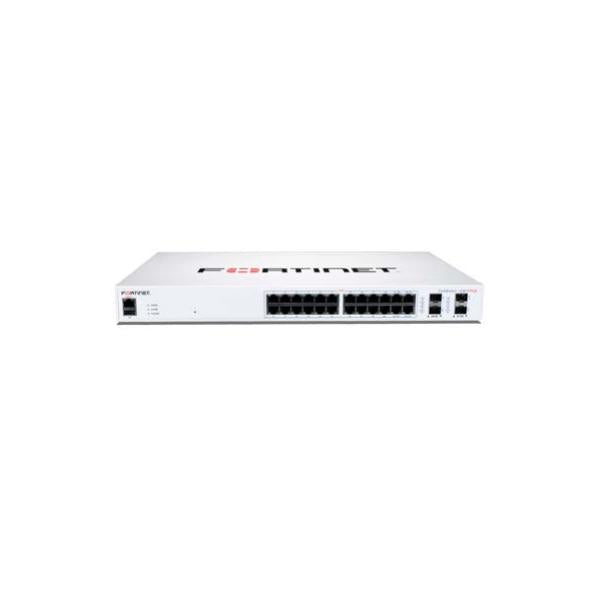 Fortinet FS-124F-POE Conmutador de red Gigabit Ethernet (10/100/1000) Compatible con alimentación a través de Ethernet (PoE) 1U Blanco [FS-124F-POE] 