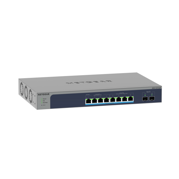 Netgear Conmutador Smart Managed Pro de 8 puertos Multi-Gigabit/10g Ethernet Ultra60 PoE++ con 2 puertos SFP+ [MS510TXUP-100EUS] 