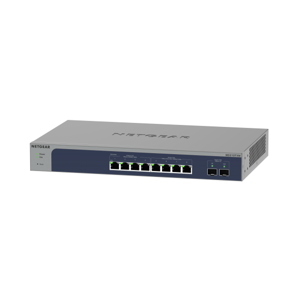 Netgear 8-Port Multi-Gigabit/10g Ethernet Smart Managed Pro Switch with 2 SFP+ Ports [MS510TXM-100EUS]