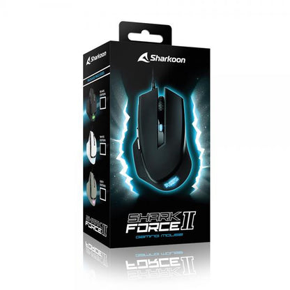 Sharkoon SHARK Force II mouse Mano destra USB tipo A Ottico 4200 DPI [SHARKFORCEIIGREY]