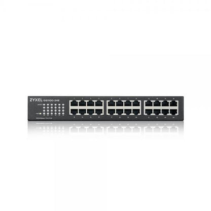 ZYXEL SWITCH UNMANAGED 24 PORTE GIGABIT, DESIGN SENZA VENTOLE, DESKTOP/RACK [GS1100-24E-EU0103F]