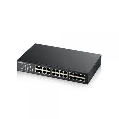 SWITCH NO GESTIONADO ZYXEL 24 PUERTOS GIGABIT, DISEÑO SIN VENTILADOR, ESCRITORIO/RACK [GS1100-24E-EU0103F] 