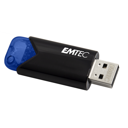 Emtec B110 Click Easy 3.2 USB Flash Drive 32 GB USB Type A 3.2 Gen 2 (3.1 Gen 2) Black, Blue [ECMMD32GB113] 