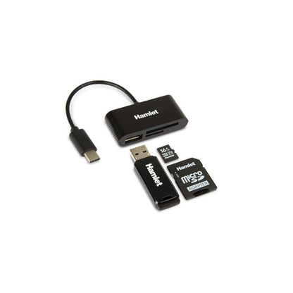 Hamlet XZR100UC lettore di schede USB 2.0 Type-C Nero [XZR100UC]