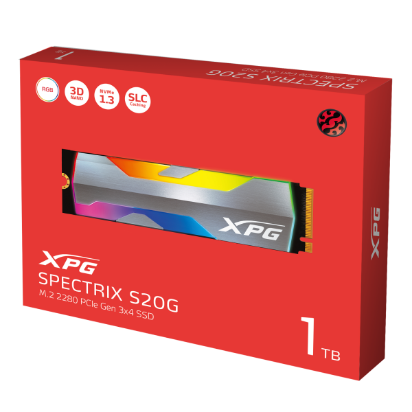 ADATA SSD M2 NVME XPG SPECTRIX S20G 500GB RGB GEN3x4 2500/1800 [ASPECTRIXS20G-500G-C]