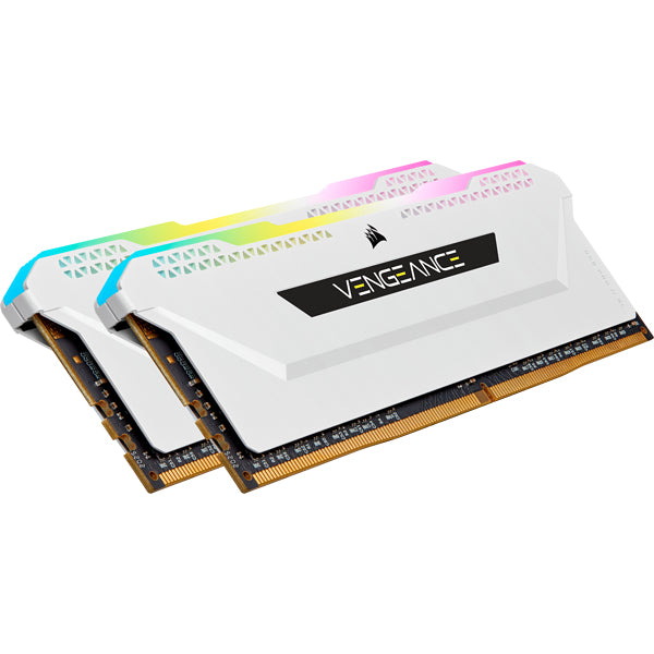 CORSAIR RAM VENGEANCE RGB PRO 16GB 2x8GB DDR4 3600 PC4-28800 C18 1.35V DESKTOP MEMORY- WHITE [CMH16GX4M2D3600C18W]