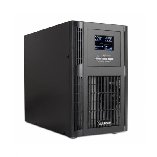 Vultech GS-3KVAS REV. Sistema de alimentación ininterrumpida (UPS) 2.4 Doble conversión (en línea) 3 kVA 3000 W 3 toma(s) AC [GS-3KVASREV.2.4]