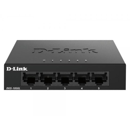 D-Link DGS-105GL Network Switch Unmanaged Gigabit Ethernet (10/100/1000) Black [DGS-105GL] 