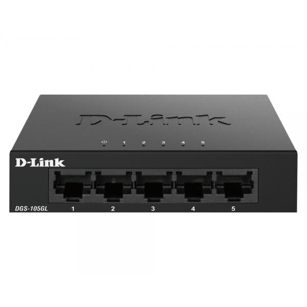 D-LINK SWITCH 5 PORTE GIGABIT UNMANAGED ETHERNET METAL HOUSING [DGS-105GL]