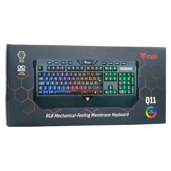 ITEK TASTIERA GAMING, MEMBRANA, RGB, MULTIMEDIALE [ITKGMMQ11]