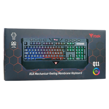 ITEK TASTIERA GAMING, MEMBRANA, RGB, MULTIMEDIALE [ITKGMMQ11]