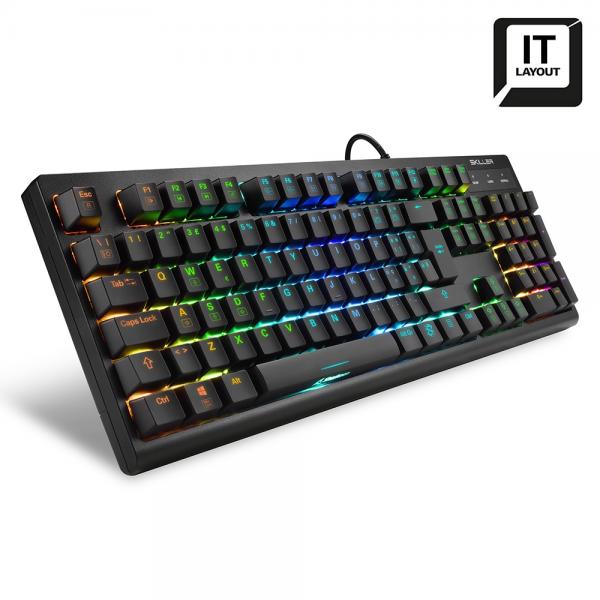 Sharkoon SKILLER SGK30 teclado USB QWERTY Italiano Negro [SKILLERSGK30RED]