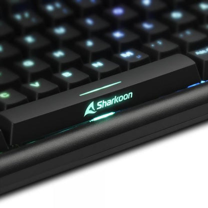 TECLADO MECÁNICO GAMING SHARKOON SKILLER MECH SGK30, SWITCH ROJO, DISEÑO ITA, RGB PERSONALIZABLE [SKILLER MECH SGK30 R] 