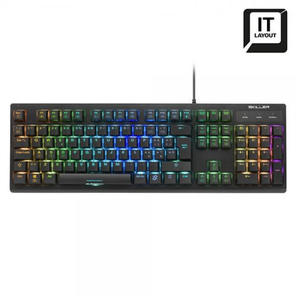 Sharkoon SKILLER SGK30 teclado USB QWERTY Italiano Negro [SKILLERSGK30RED]