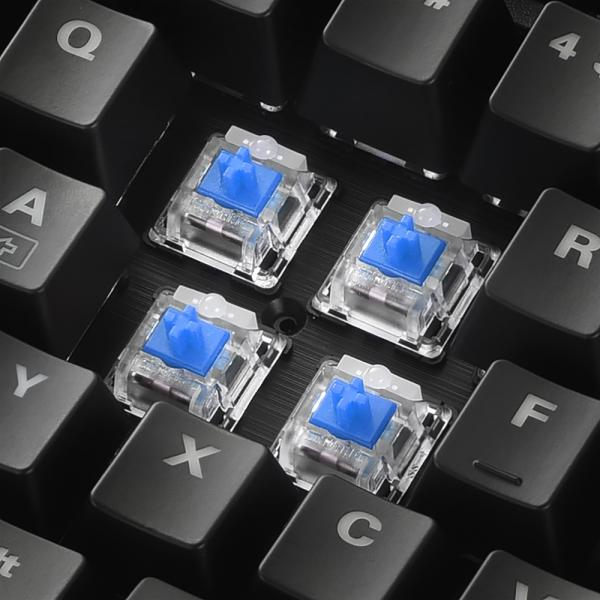 TECLADO MECÁNICO GAMING SHARKOON SKILLER MECH SGK30, INTERRUPTOR AZUL, DISEÑO ITA, RGB PERSONALIZABLE [SKILLER MECH SGK30 B] 