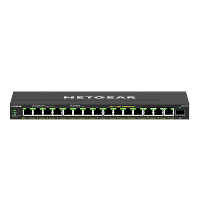 NETGEAR GS316EP-100PES switch de red Gestionado Gigabit Ethernet (10/100/1000) Soporte Alimentación a través de Ethernet (PoE) Negro [GS316EP-100PES] 