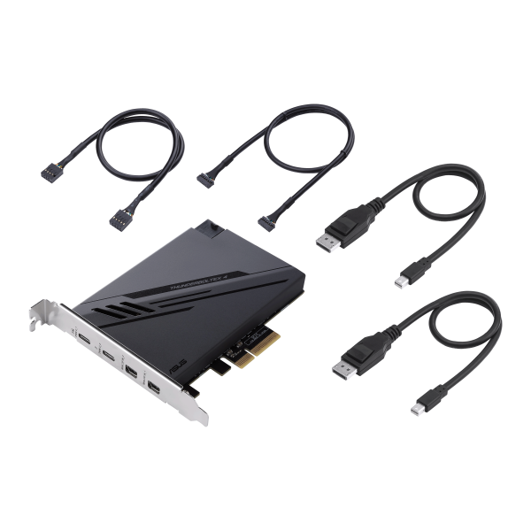 Tarjeta y adaptador de interfaz ASUS ThunderboltEX 4 Mini DisplayPort interno, PCIe, Thunderbolt, USB 2.0, USB 3.2 Gen 2 (3.1 Gen 2) [90MC09P0-M0EAY0] 