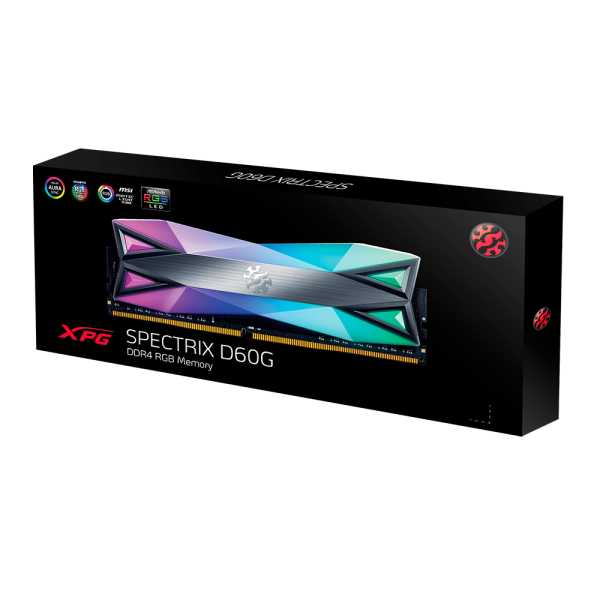 ADATA RAM GAMING XPG SPECTRIX D60G 16GB DDR4 2X8GB 3200MHZ CL16 RGB [AX4U32008G16A-DT60]
