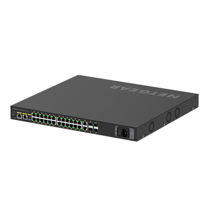 NETGEAR M4250-26G4XF-PoE+ Gestionado L2/L3 Gigabit Ethernet (10/100/1000) Soporte Alimentación a través de Ethernet (PoE) 1U Negro [GSM4230PX-100EUS]