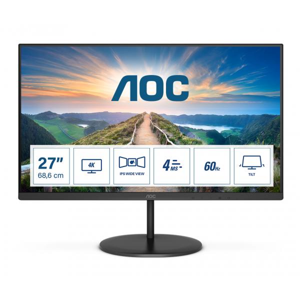 MONITOR AOC 27 LED IPS 16:9 4K UHD 350 CDM, DP/HDMI, MULTIMEDIA [U27V4EA]