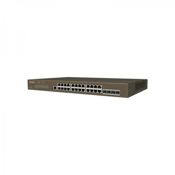 TENDA SWITCH L3 MANAGED SWITCH 24 PORTE 10/100/1000 BASE-T ETHERNET - 4 PORTE 1000 BASE-X SFP -1 PO [TEG5328F]