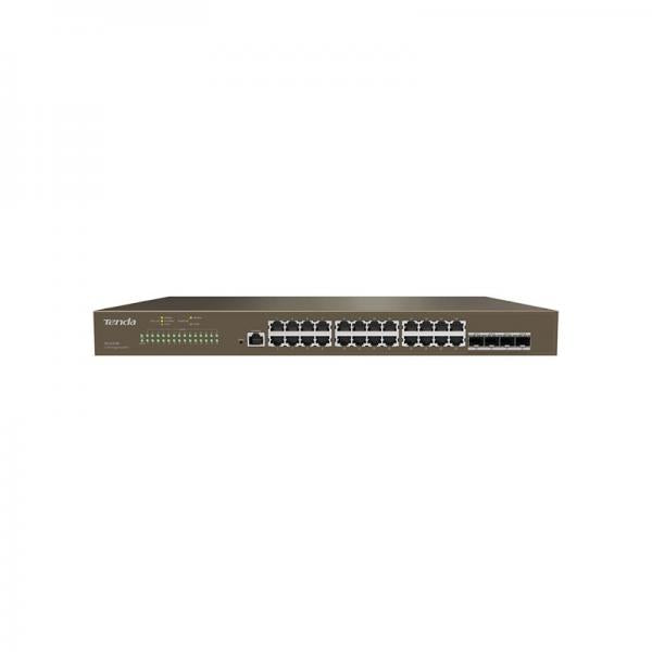 TENDA SWITCH L3 MANAGED SWITCH 24 PORTE 10/100/1000 BASE-T ETHERNET - 4 PORTE 1000 BASE-X SFP -1 PO [TEG5328F]