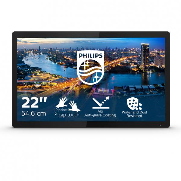 Philips B Line 222B1TFL/00 Monitor PC 54,6 cm (21.5") 1920 x 1080 Pixel Full HD LED Touch screen Nero [222B1TFL/00]