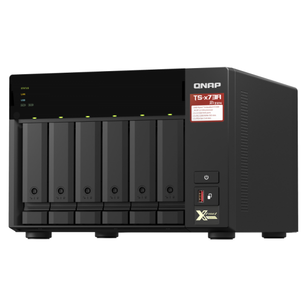 QNAP TORRE NAS 6BAY 2.5"/3.5" SSD/HDD SATA, AMD RYZEN V1500B 2.2GHZ 4CORE 2.0GHz, 8GB SODIMM [TS-673A-8G]