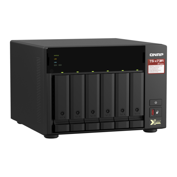 QNAP TORRE NAS 6BAY 2.5"/3.5" SSD/HDD SATA, AMD RYZEN V1500B 2.2GHZ 4CORE 2.0GHz, 8GB SODIMM [TS-673A-8G]