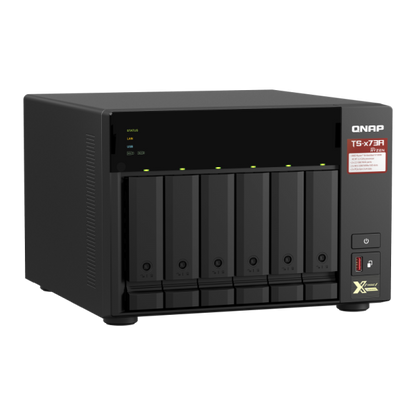 QNAP TORRE NAS 6BAY 2.5"/3.5" SSD/HDD SATA, AMD RYZEN V1500B 2.2GHZ 4CORE 2.0GHz, 8GB SODIMM [TS-673A-8G]