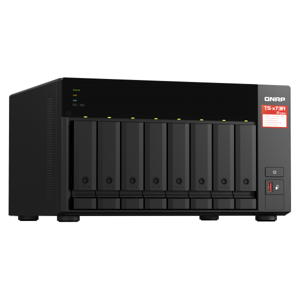 QNAP TS-873A NAS Torre Ethernet Conexión LAN Negro V1500B [TS-873A-8G]