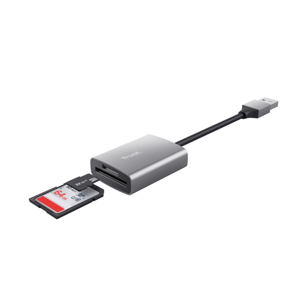 Trust Dalyx USB 3.2 Gen 1 (3.1 Gen 1) Card Reader Aluminum [24135] 