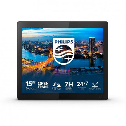 PHILIPS MONITOR OPEN FRAME 15,6 4:3 1024x768 450 CDM, IP65, 10 TOUCH, VGA/DP/DVI/HDMI, MULTIMEDIALE [152B1TFL]